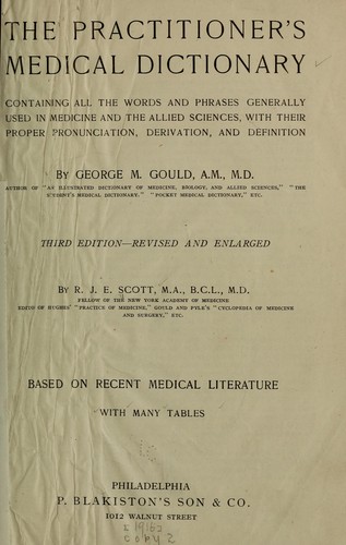 The practitioner's medical dictionary