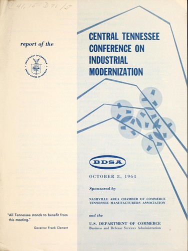 Report of the Central Tennessee Conference on Industrial Modernization, October 8, 1964
