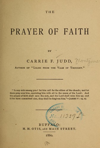 The prayer of faith