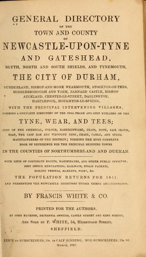 General directory of the town and county of Newcastle upon Tyne and Gateshead