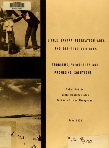 Little Sahara Recreation Area and off-road vehicles