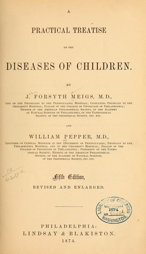 A practical treatise on the diseases of children
