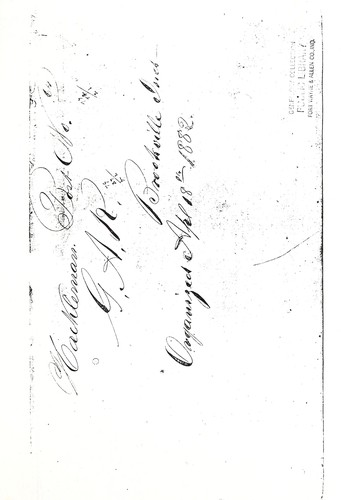 Hackleman Post No. 64, G.A.R., Brookville, Ind. [membership register]