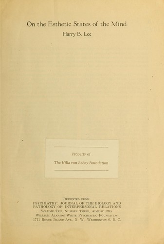 On the esthetic states of the mind