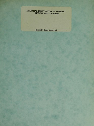 Analytical investigation of transient diffuser wave phenomena