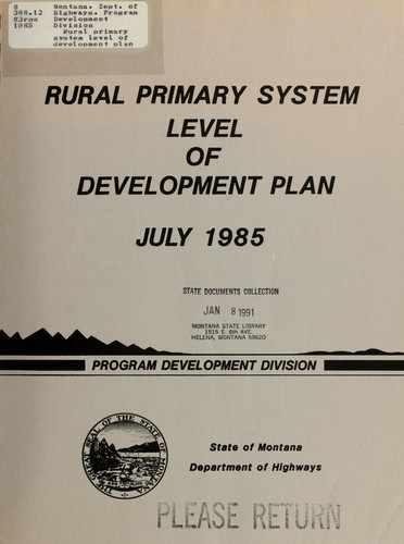 Rural primary system level of development plan