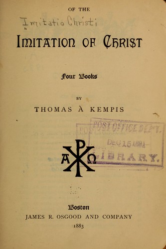 Of the Imitation of Christ, four books