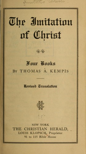 The imitation of Christ