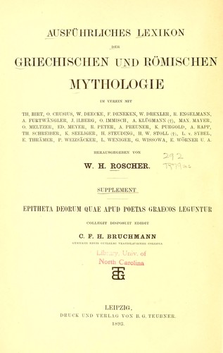 Ausführliches Lexikon der griechischen und römischen Mythologie.