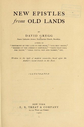 New epistles from old lands