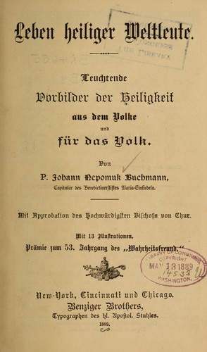 Leben heiliger weltleute