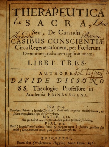 Therapeutica sacra