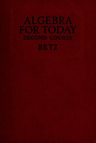 Algebra for today, second course