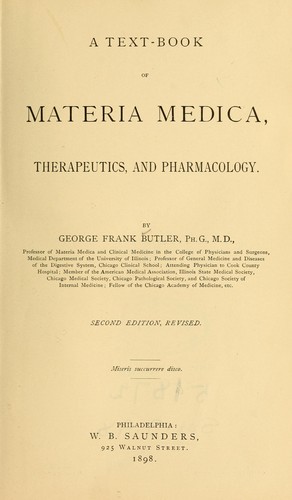 A text-book of materia medica, therapeutics, and pharmacology