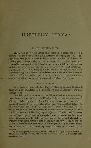 Unfolding Africa