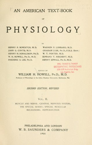 An American text-book of physiology