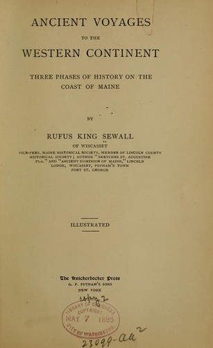 Ancient voyages to the western continent