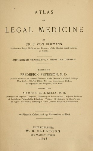Atlas of legal medicine