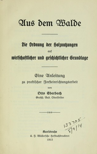 Aus dem Walde