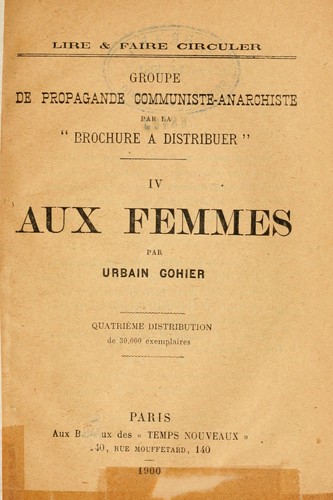 Aux femmes