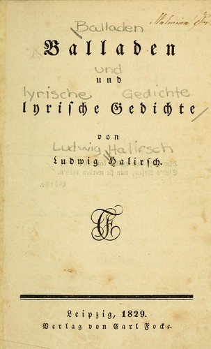 Balladen und lyrische Gedichte