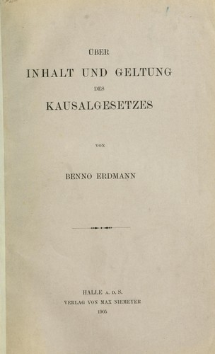 Über Inhalt und Geltung des Kausalgesetzes