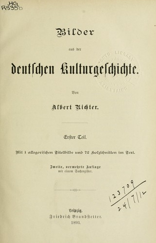 Bilder aus der deutschen Kulturgeschichte