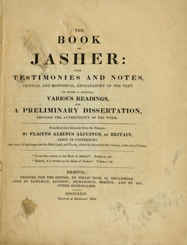 The Book of Jasher