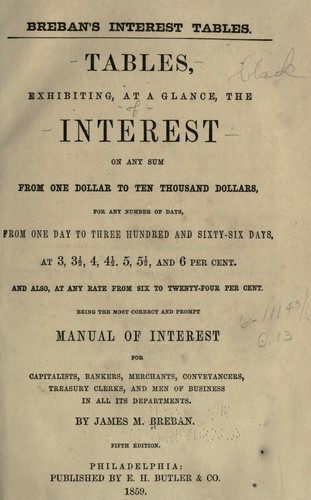 Breban's interest tables