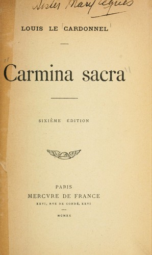 Carmina sacra