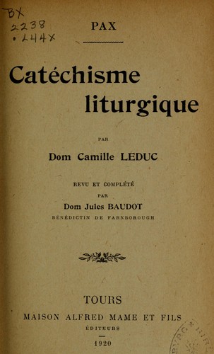 Catechisme liturgique