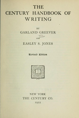 The century handbook and writing