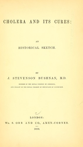 Cholera and its cures