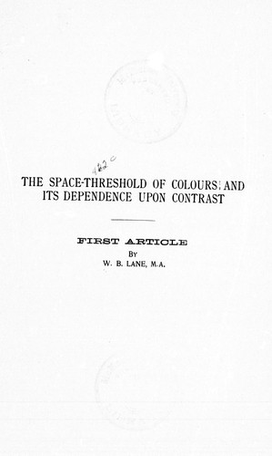 The space-threshold of colours and its dependence upon contrast