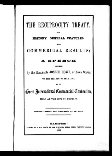 The reciprocity treaty