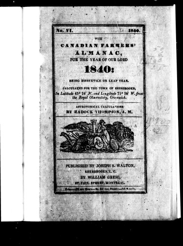 The Canadian farmers' almanac for the year of Our Lord 1840