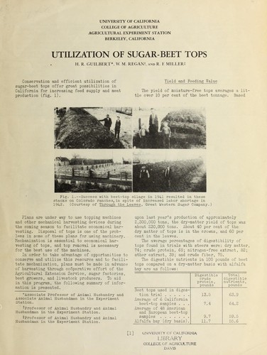 Utilization of sugar-beet tops