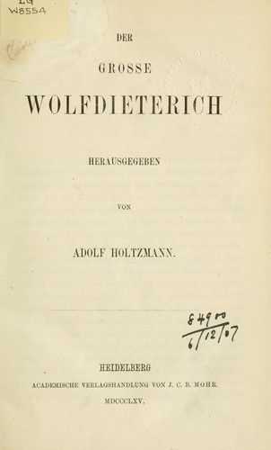 Der grosse Wolfdieterich