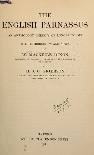 The English Parnassus