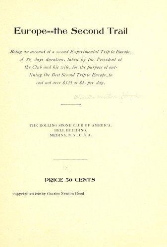 Europe--the second trail