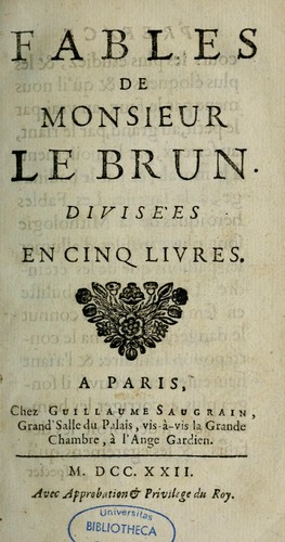 Fables de monsieur Le Brun