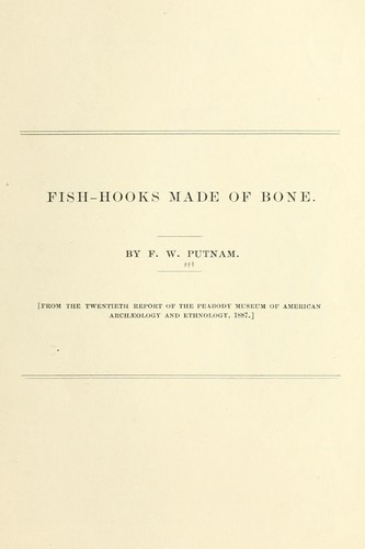 Fish-hooks made of bone