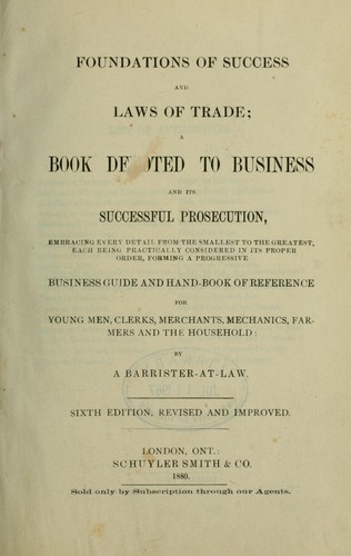 Foundations of success and laws of trade
