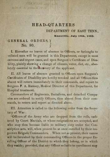 General orders, no. 80
