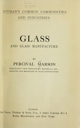 Glass and glass manufacture