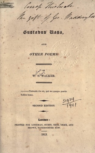 Gustavus Vasa, and other poems