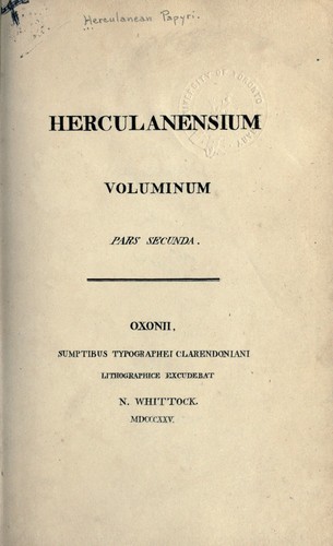 Herculanensium voluminum