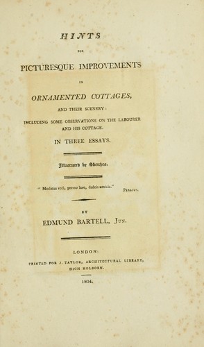Hints for picturesque improvements in ornamented cottages