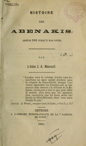 Histoire des Abenakis