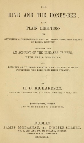 The hive and the honey-bee